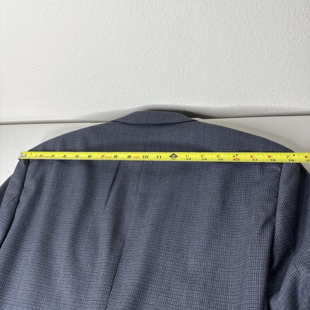 Hugo Boss Wool 42R Lanificio Tesse Super 100 Gray Plaid Blazer Sport Coat Suit - Picture 9 of 14